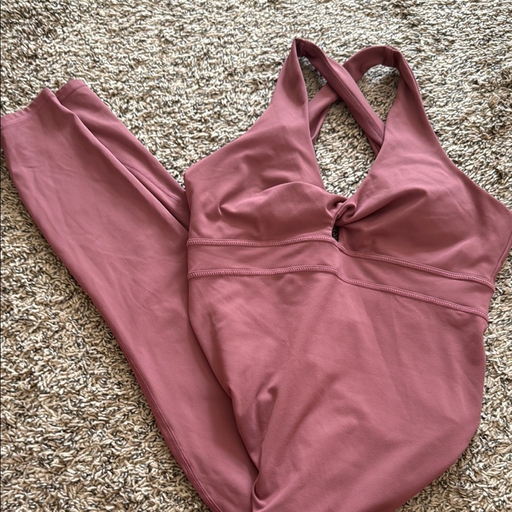 Twist front oasis jumpsuit